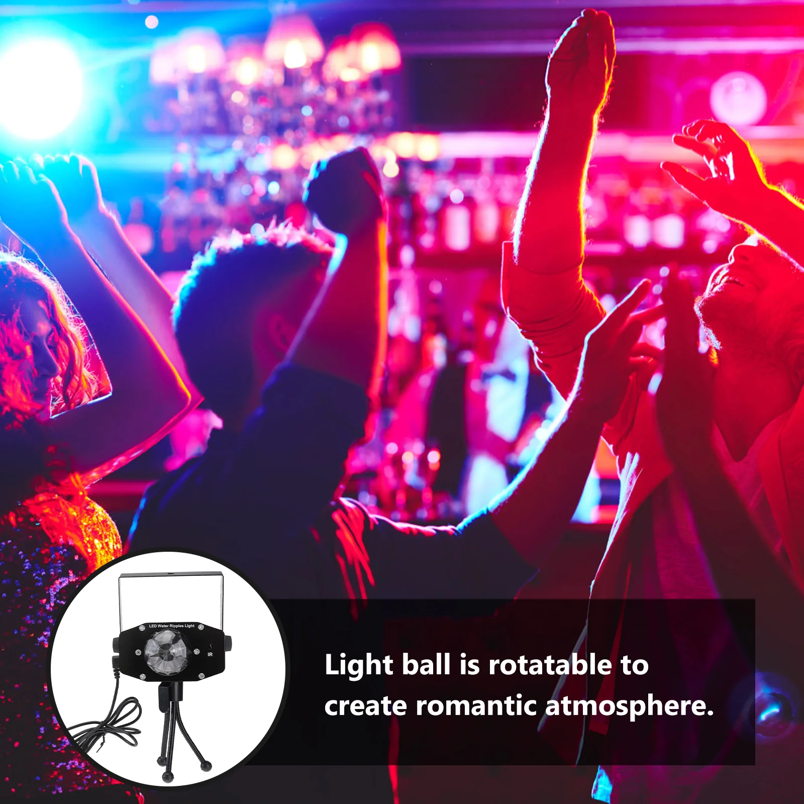 

Светодиодный шаровой светильник, вращающийся дискотека, КТВ, сценическое освещение для вечеринок с дистанционным управлением, британская вилка, черные дискотечные огни