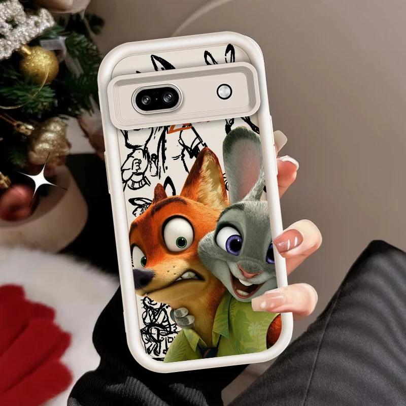 Crazy Zootopia Anime Cute For Google Pixel 9 8A 8 7 7A Pro XL 5G Eye Ladder Phone Case Soft TPU Shockproof Cover Funda