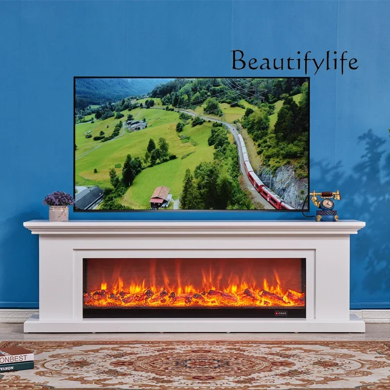 

European fireplace rack custom solid wood American fireplace electric fireplace decorative cabinet simple simulation fake