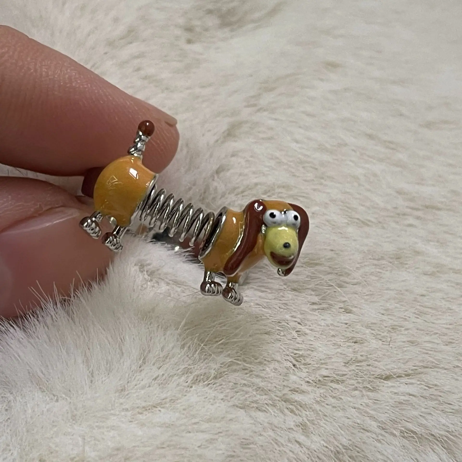 Kpop Y2K Cute Dog Ring Female Niche Design Spring Adjustable Ring For Girl Men Creative Grunge 2000s EMO Jewelry New Accessories