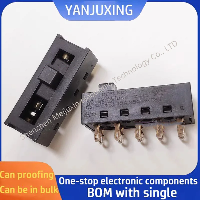 1~5pcs/lot Switching slide switch band fluctuation 16A high current 10-pin 4-stop toggle switch DSE-2416