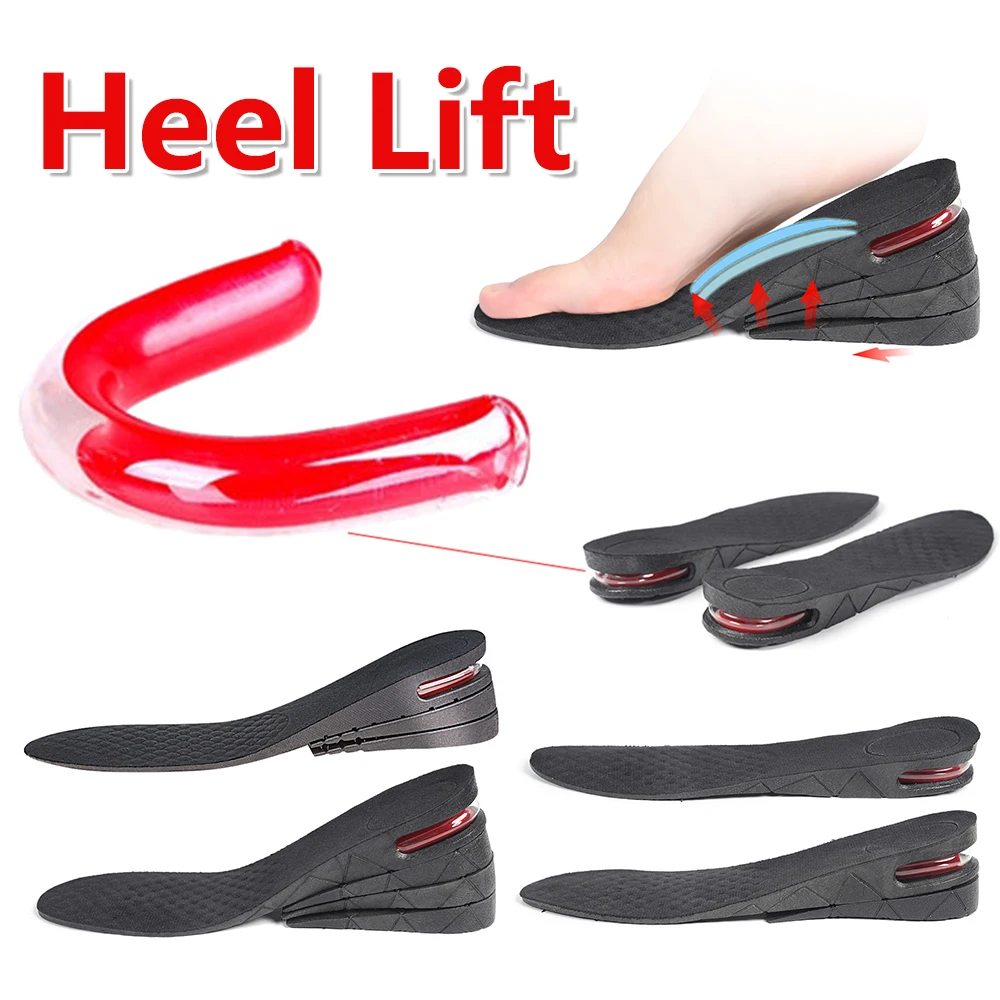 3-9cm Height Increase Insole Cushion Heightening Cushion Lift Adjustable Cut Shoe Heel Insert Taller Women Men Foot Pad