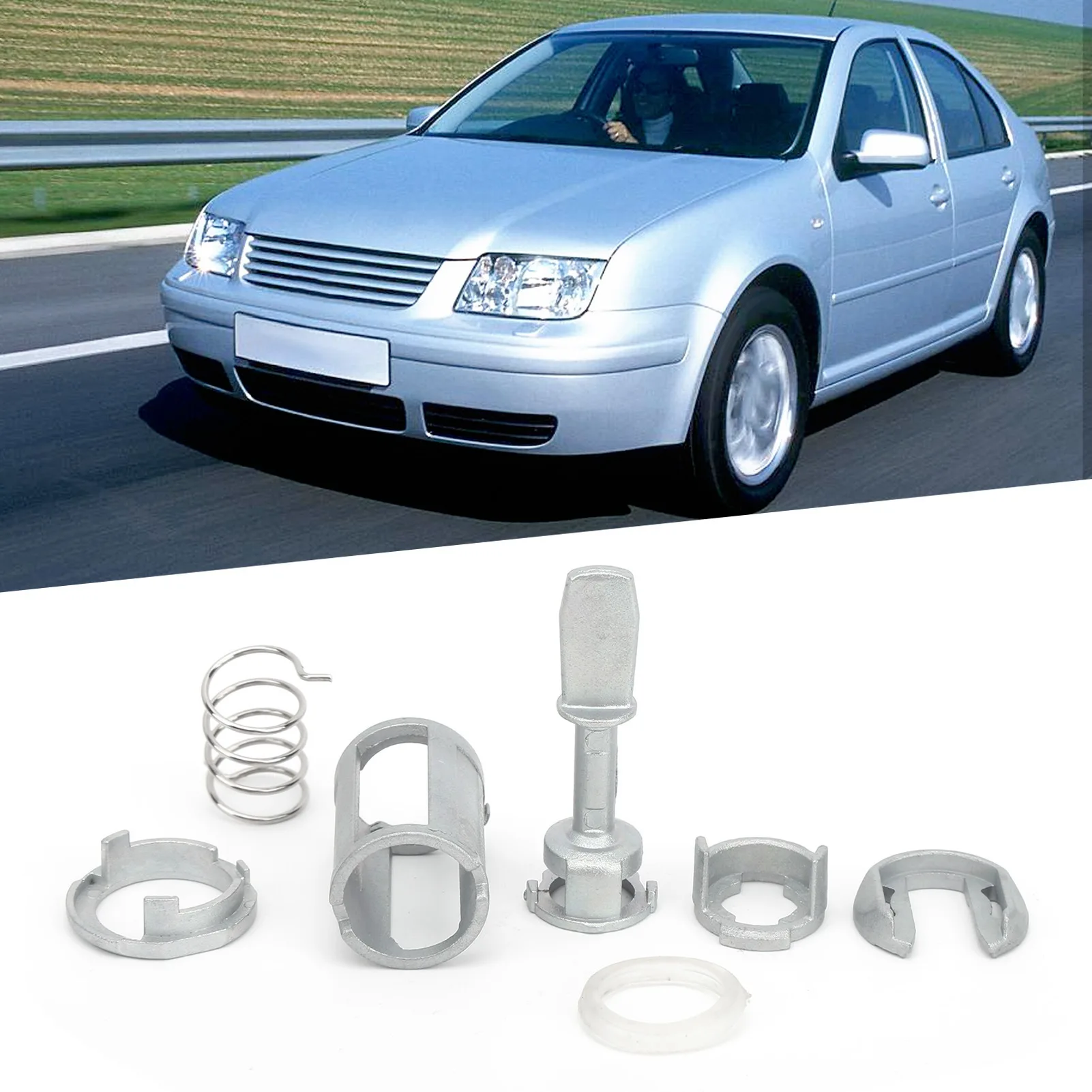 1U0837167E Door Cylinder Repair for  Front Door Lock Cylinder Barrel Repair Kit 1U0837167E Fit for  FABIA 1998-2004
