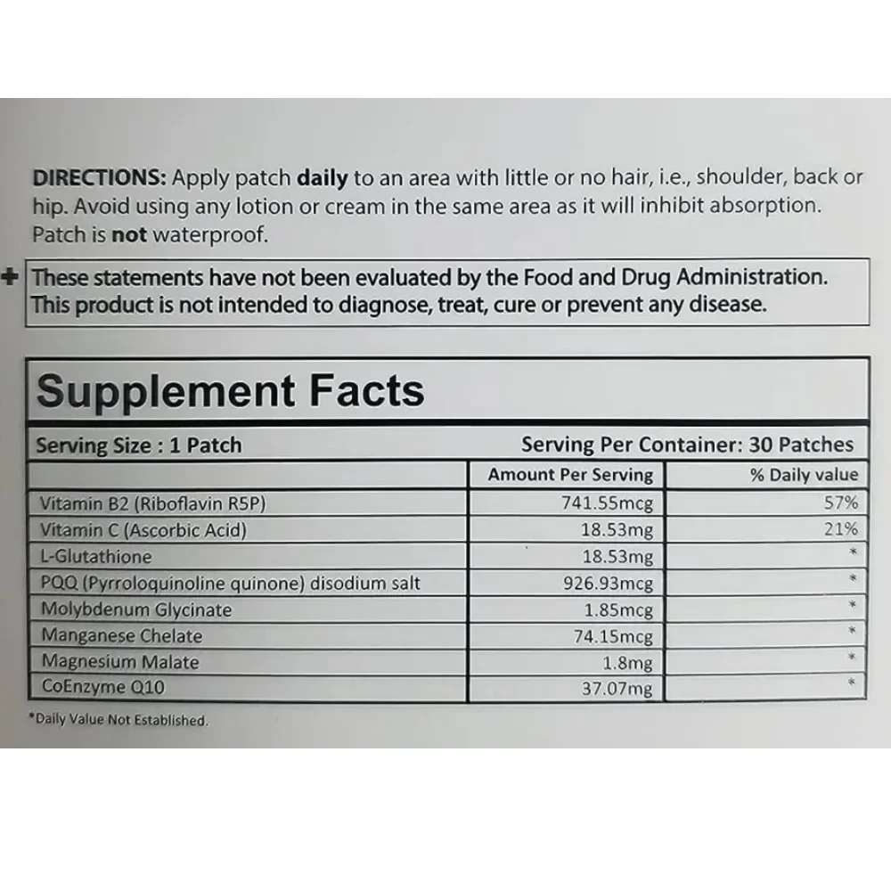 Glutathione Plus tambal Transdermal, penyerapan dan keberhasilan Superior-30 lembar pasokan 30 hari