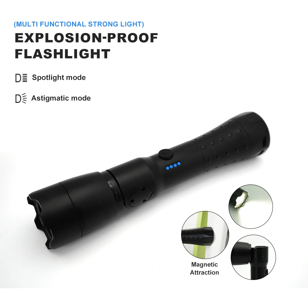 magnetic suction folding Explosion-proof flashlight 5000Mah High power led flashlight Portable rechargeable lamp