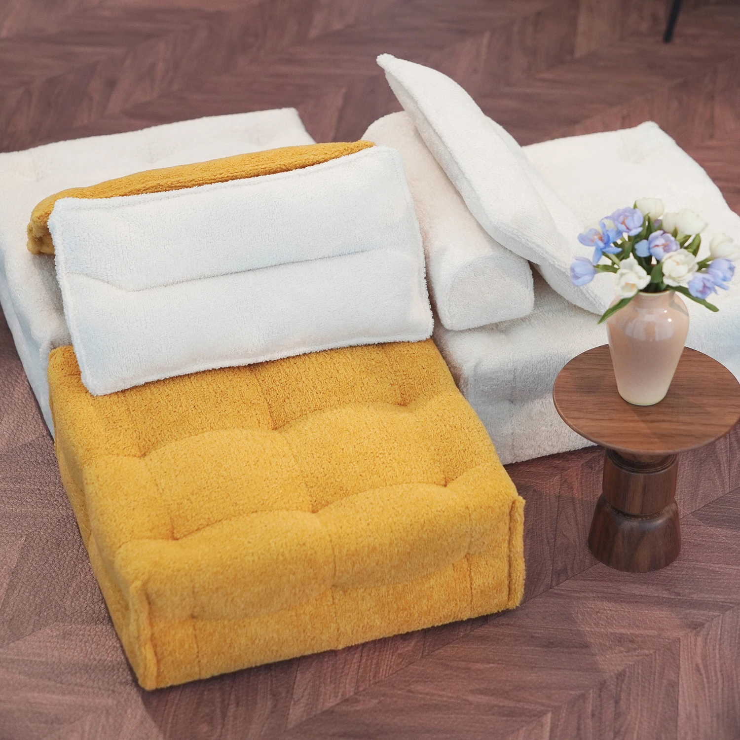 1/6 بيت الدمية نموذج اكسسوارات الأثاث التوفو أريكة 3 قطعة مجموعة Bjd Ob11 Gsc Blyth الجندي Lol المطبخ المشهد صور الدعائم ديكور لعبة