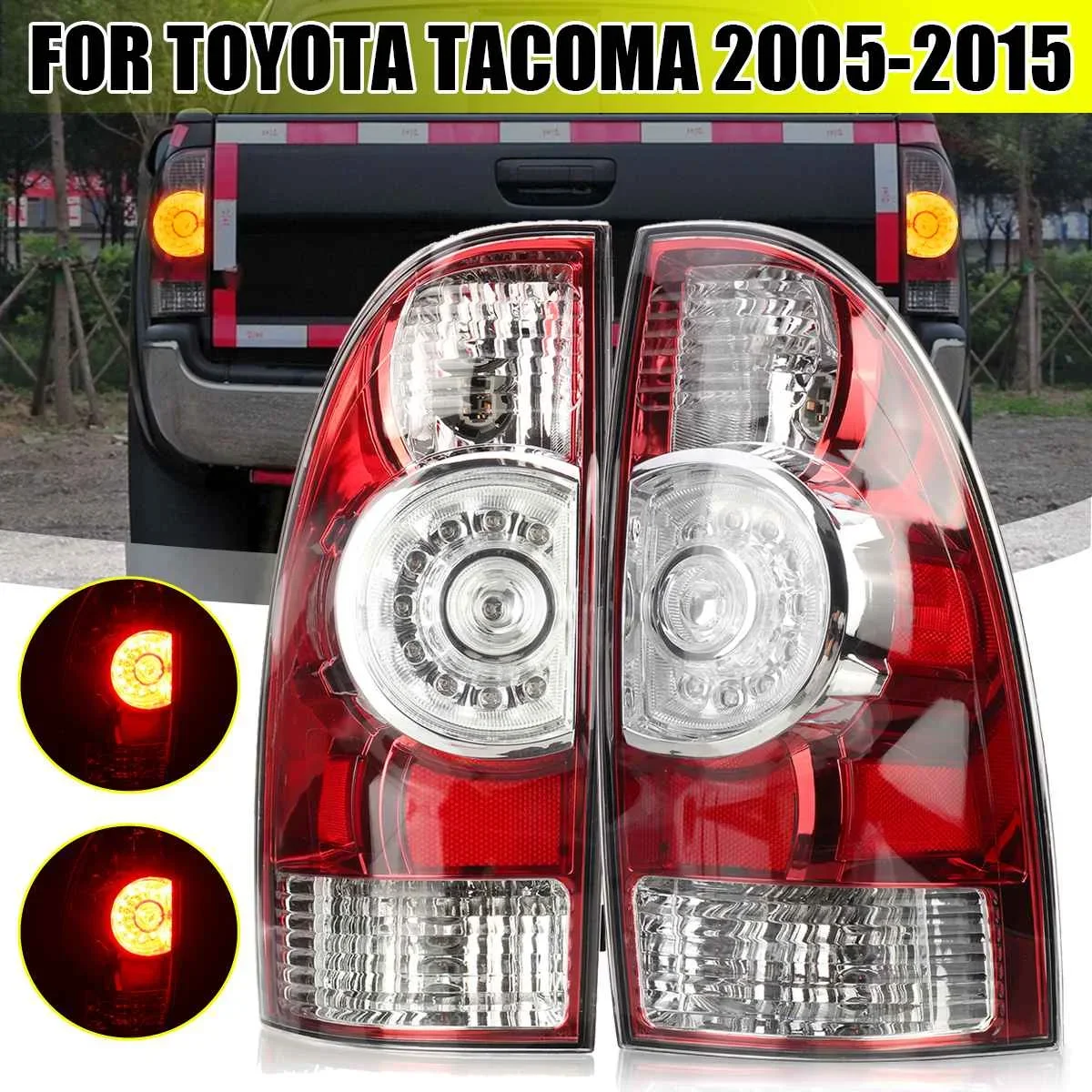 

For Toyota Tacoma Pickup 2005-2015 LED Turn Signal Light Warning Lights Left/Right Car Rear Brake Lamp Tail Light