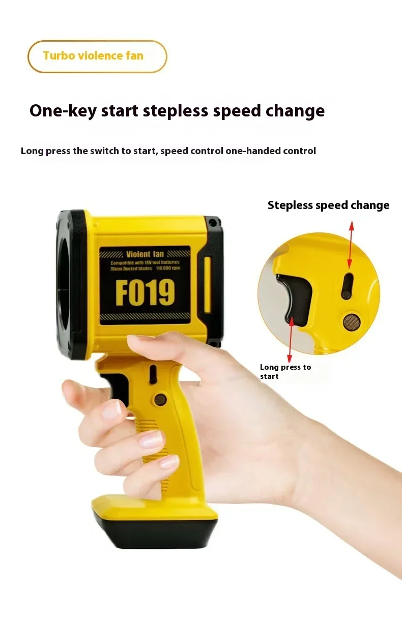 屋外用ヘアドライヤー-ハイパワー-ブラシレス-強力ターボファン-ハンドヘルド-高速-車載用-特大