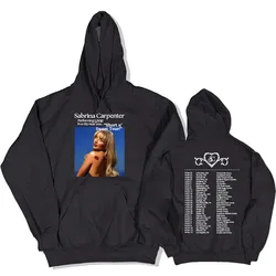 Short N' Sweet Album 2024 Tour Hoodies Sabrina Carpenter Singer Graphic Sweatshirts Sudadera Mujer Winter Hooded Fleece Pullover