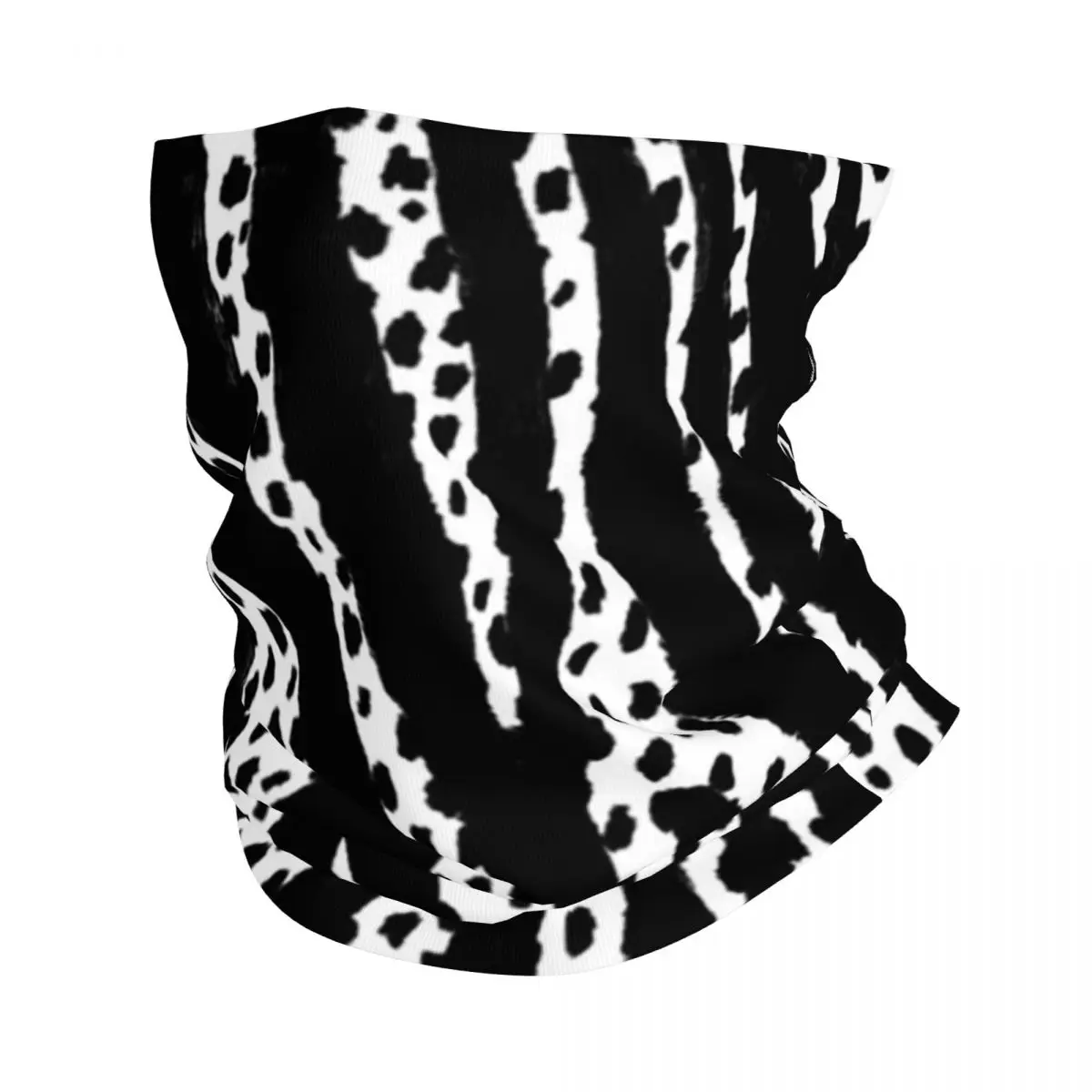 Dalmatian Polka Dot Spots And Zebra Stripes Bandana Neck Cover Printed Magic Scarf Multi-use Balaclava Running Adult Windproof