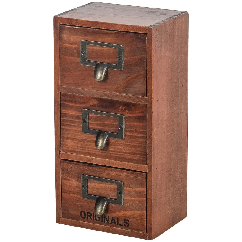 

Винтажные ящики-органайзеры из твердой древесины