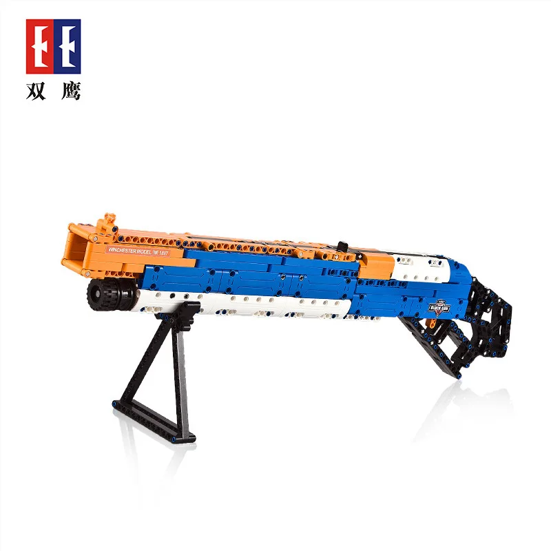 506Pcs Building Block Gun  Bulletable Shotguns Guns Military Series Bricks High-Tech C81004 Winchester Model M 1887