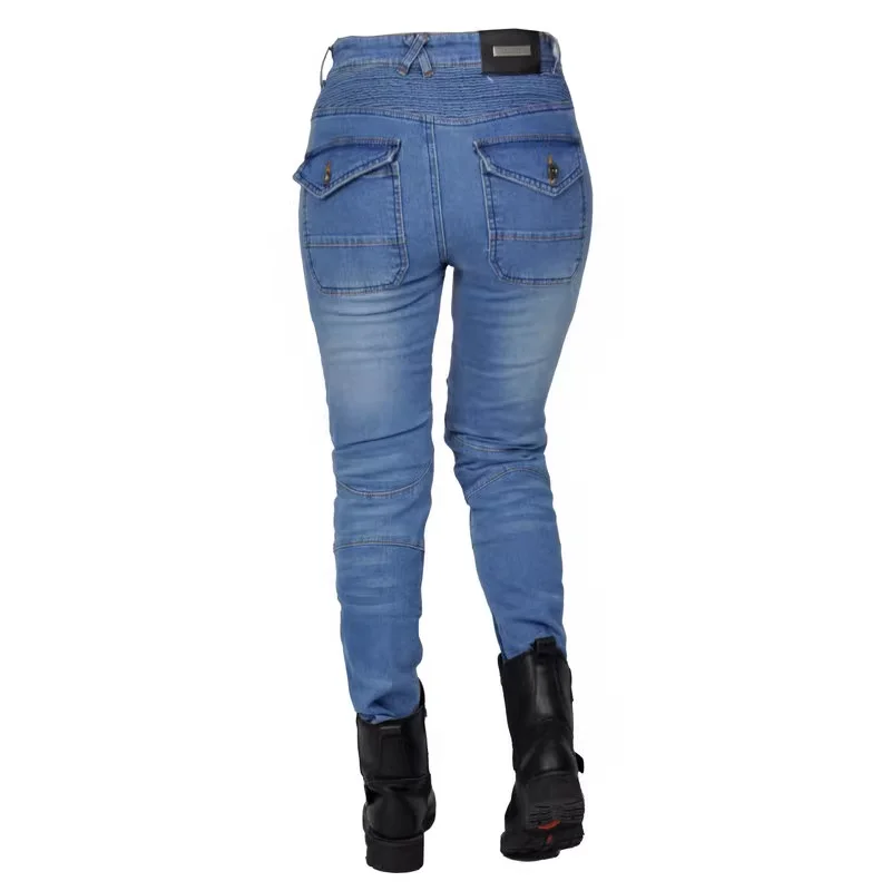 2025 New Women Motorcycle Jeans Upgrade Silicone Protector Detachable Racing Road Rider Four Seasons Casual Fashion Moto Pants