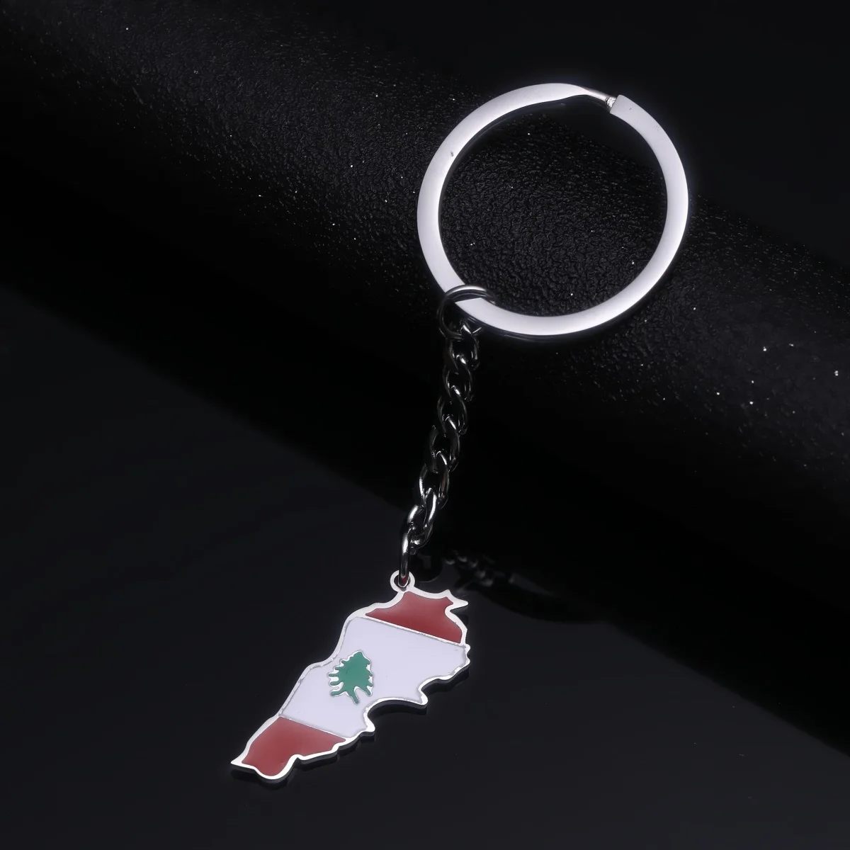 Liban Map With Flag  Keychain Jewelry Lebanon Map