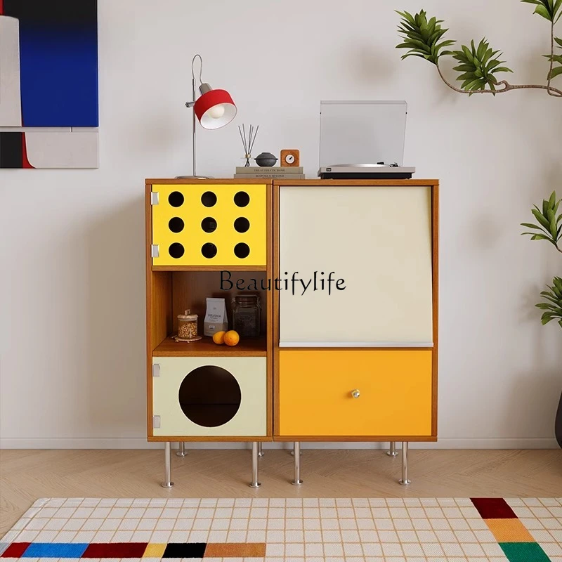 

Acrylic color matching storage cabinet living room wall combination dining side cabinet