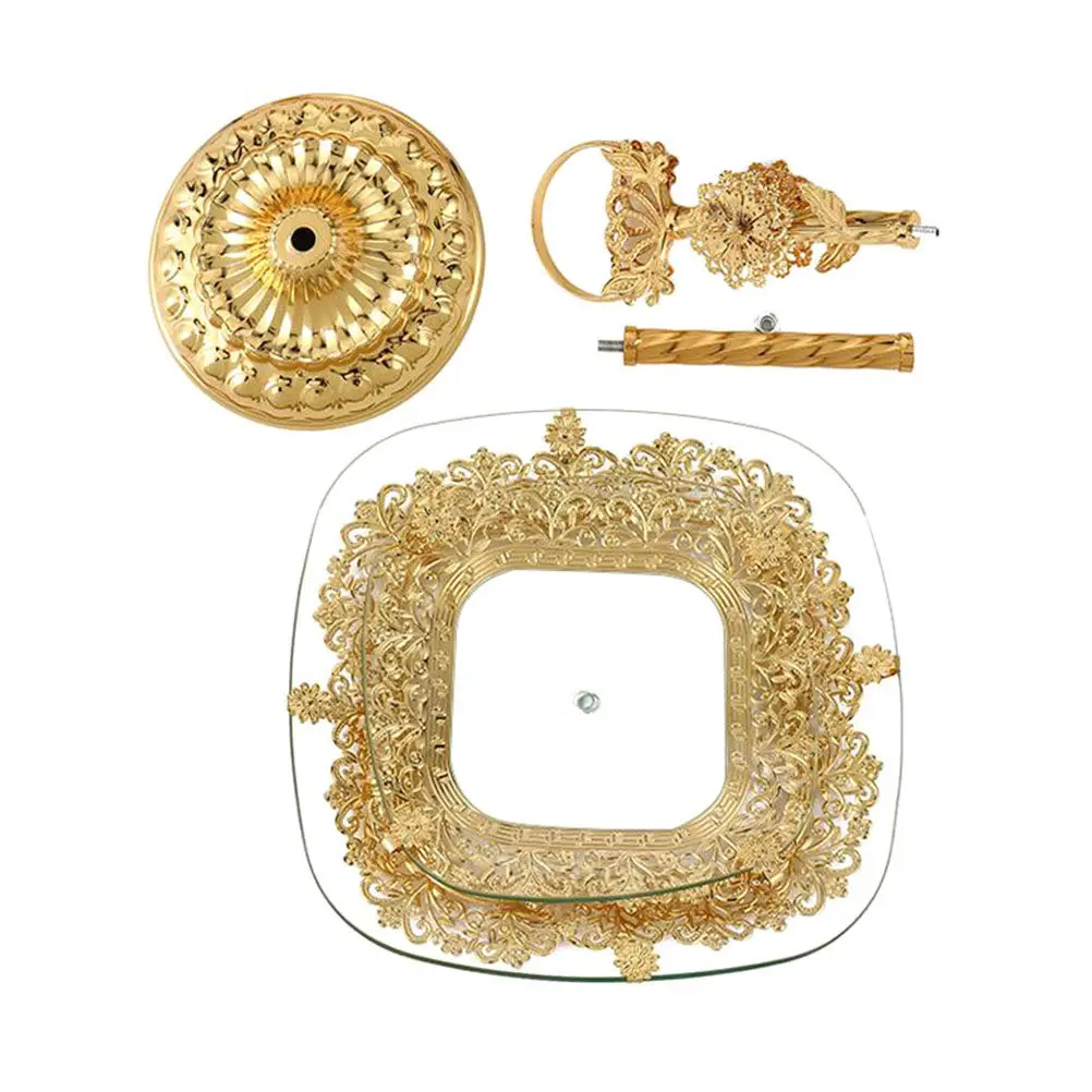 

Двухуровневая стеклянная фруктовница в европейском стиле с прочным железным основанием, декоративная тарелка для закусок, блюдо для десертов, сервировочная тарелка для домашнего чайного столика