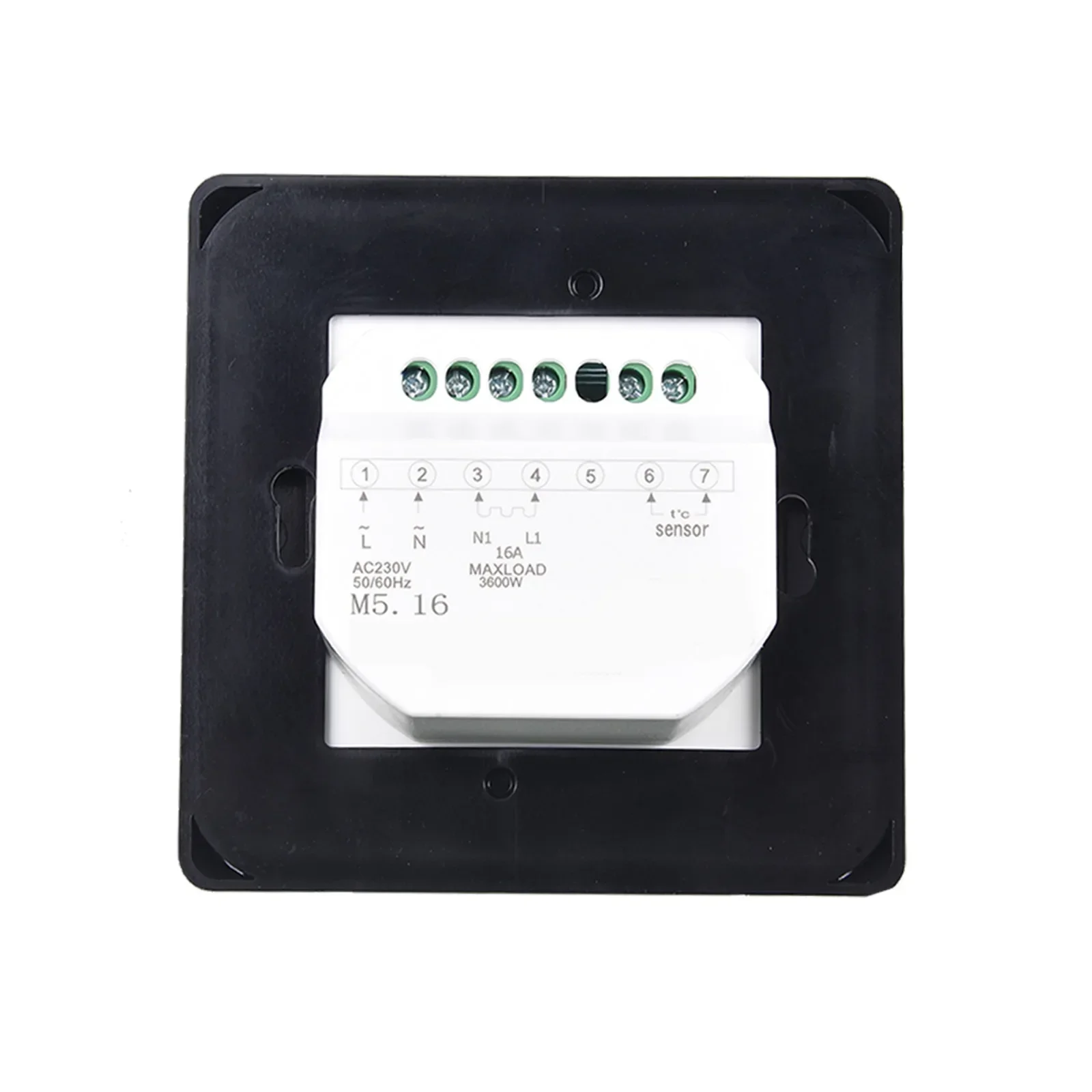 Thermostat Room Thermostat Temperature Controller Underfloor Heating Black Ground Sensor  Remote Floor Sensor 86x86x45mm