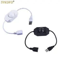 LED Knob Dimmer Switch 5V USB Female to Male Extension Cord with Rotary ON OFF Controller White Black for LED Strips Lights