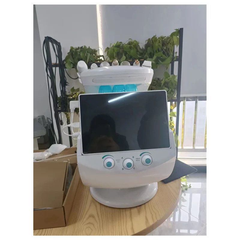 Ice Blue 7-in-1 AI Skin Analysis & Hydro Dermabrasion Machine Ultrasonic + RF Facial Device Deep Cleansing & Rejuvenation CE