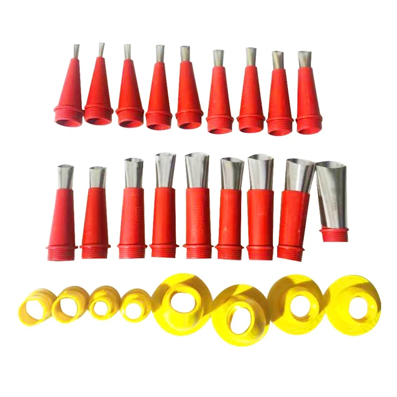 

Caulking Finisher Kit 18 Pcs Stainless Steel Caulking Nozzle Applicators With 8 Connection Bases For Bathroom Kitche