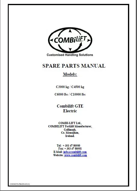 AutoDVD Combilift Forklift 2.58 GB PDF Operating, Parts Manuals Schematic Update 2025
