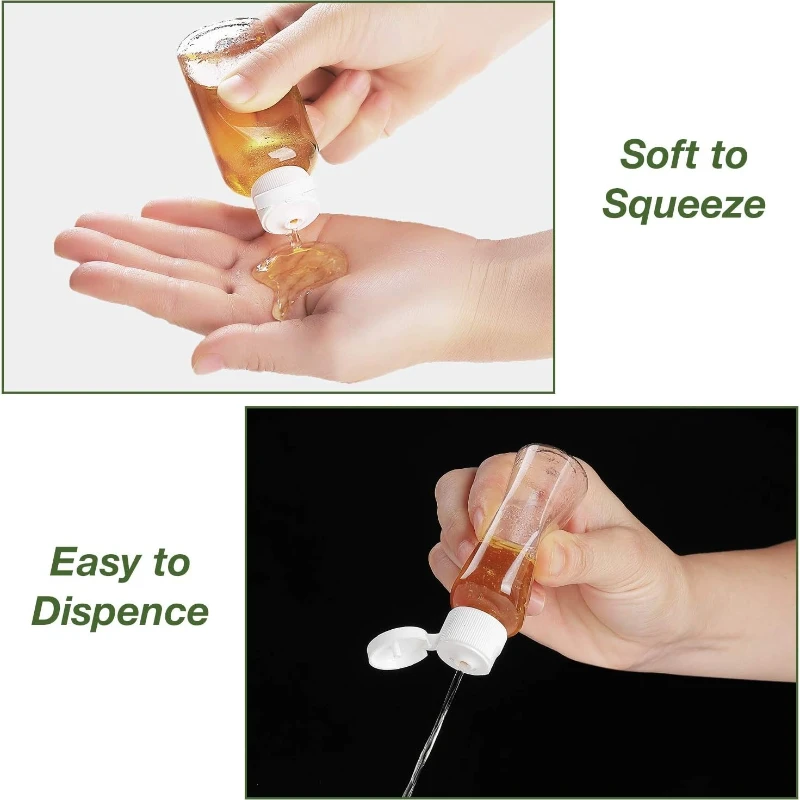 2 ชิ้น 30 มิลลิลิตร 50 มิลลิลิตร 100 มิลลิลิตรรีฟิลโปร่งใสขวดเปล่าพลาสติกใสแต่งหน้าเครื่องสำอางครีมใบหน้าขวดคอนเทนเนอร์ทราเวล