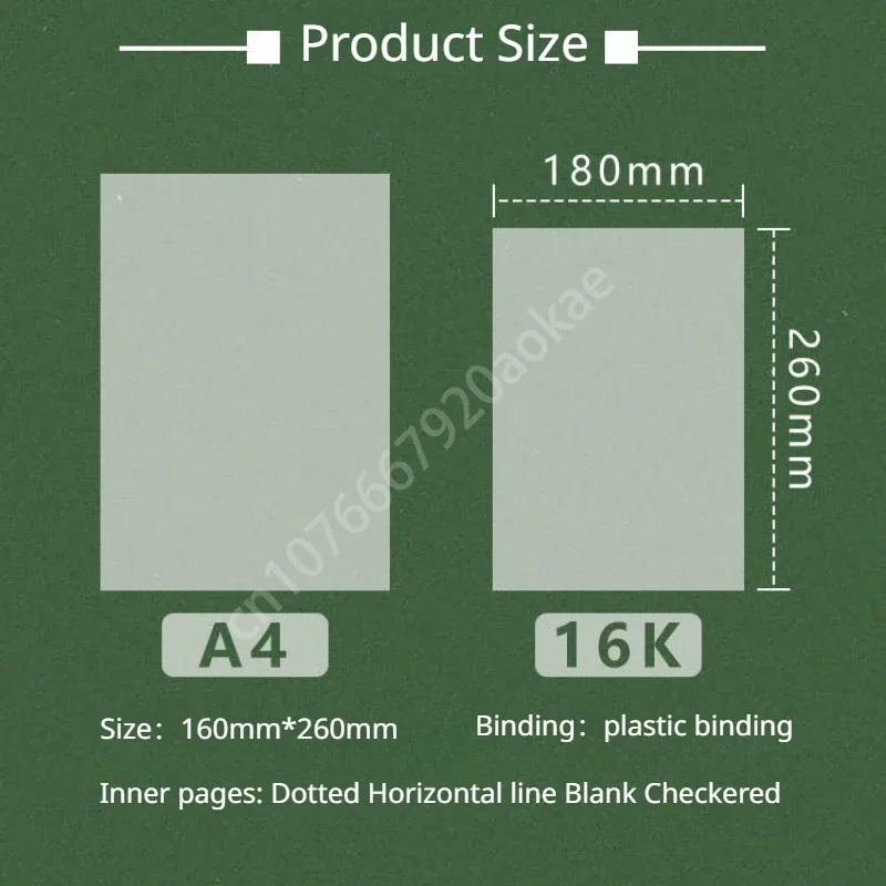 Ontwerppapier voor studenten Wiskundig raster Gestippelde lijnweergave Papieren notitieboekje Leeg tekenboek Dot Matrix notitieboekje