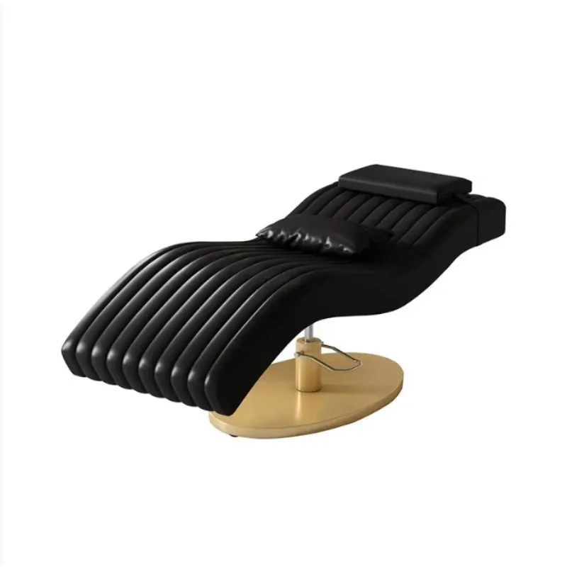 

Элитная мебель для салонов красоты: бело-золотая электрическая косметологическая кушетка для массажа и наращивания ресниц