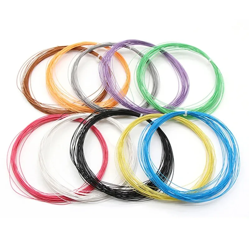 10/50/100 متر فائق النعومة UL10064 FEP سلك PTFE لحام بلاستيك خط نحاسي عالي التوصيل 40 ~ 26AWG (بدون تمرير)