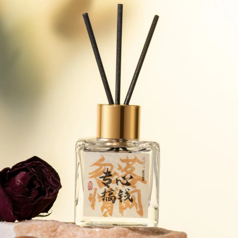 1pc 50ml Reed Diffuser Gift Set Hotel Home Aromatherapy Essential Oil Air Freshener HomFragrance Oil Lavender Rose Jasmine Ocean