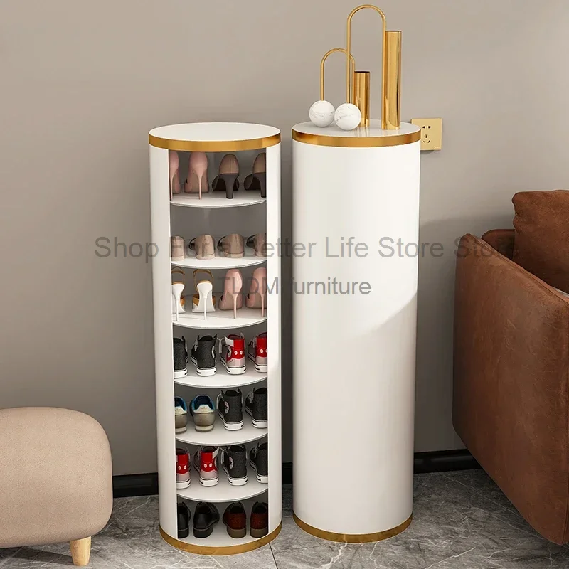 

Display Shoe Organizer Corner Living Room Lounge Mobile Smart Bedroom Shoe Cabinet Luxury Armoires De Salon Home Furnitures