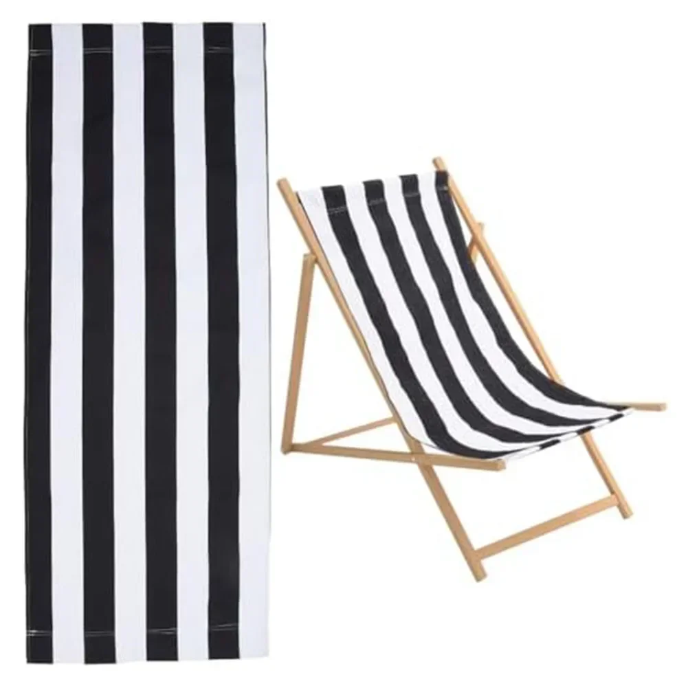 

Portable Beach Lounger Replacement Cloth Fabric Quick Drying Polyester Chair Cover For Deck Chairs Easy To Carry For Outdoor