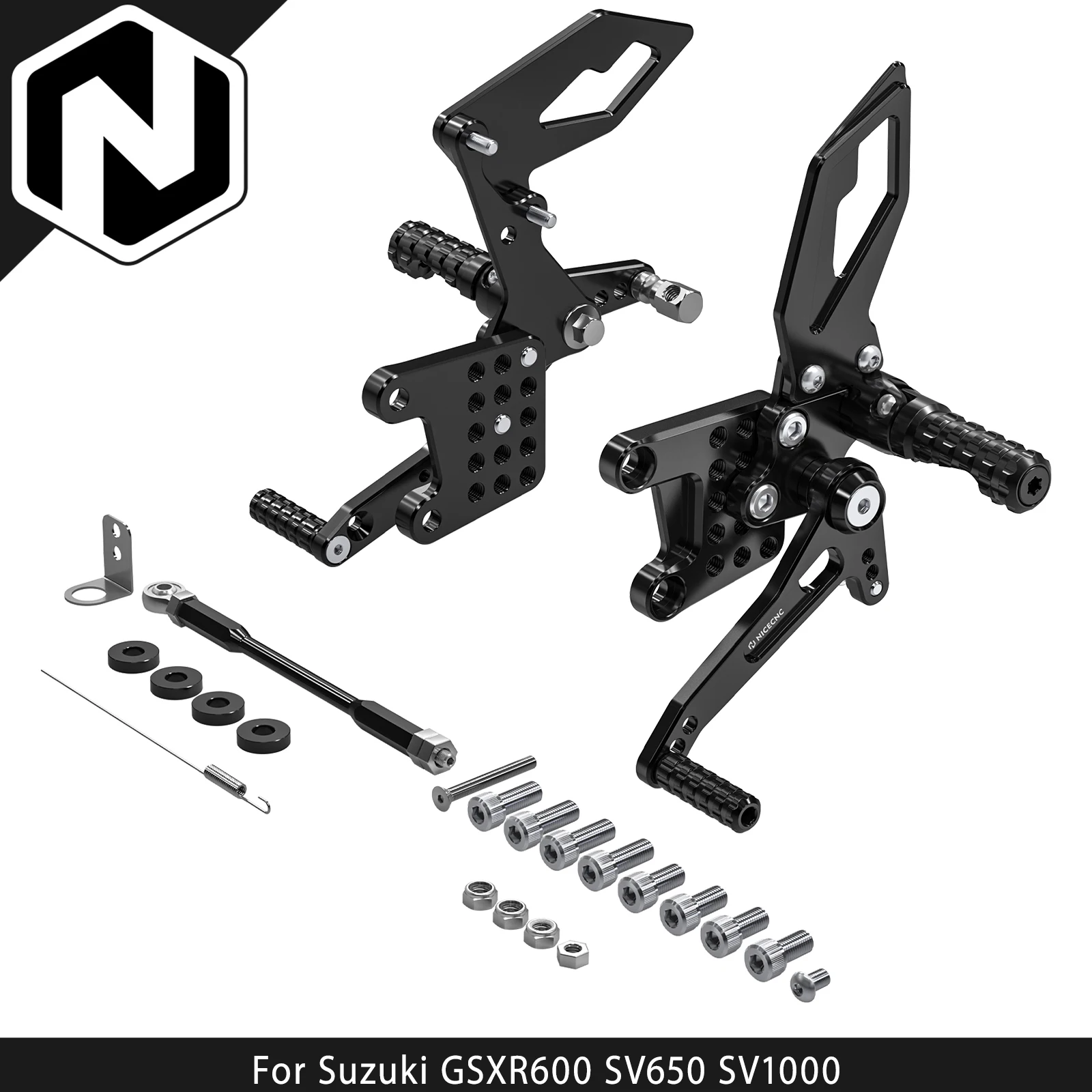 Racing Adjustable Rearset Footrest For Suzuki GSXR 600 750 1997-2005 GSXR1000 01-04 SV650S /ABS 2007-2011 SV650A 03-10 SV1000 S