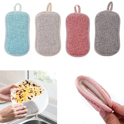 Double Sided Kitchen Cleaning Magic Sponge, Non-Scratch Microfiber Sponge, Reusable Scouring Pad for Scrubbing Cleaning of Dishe