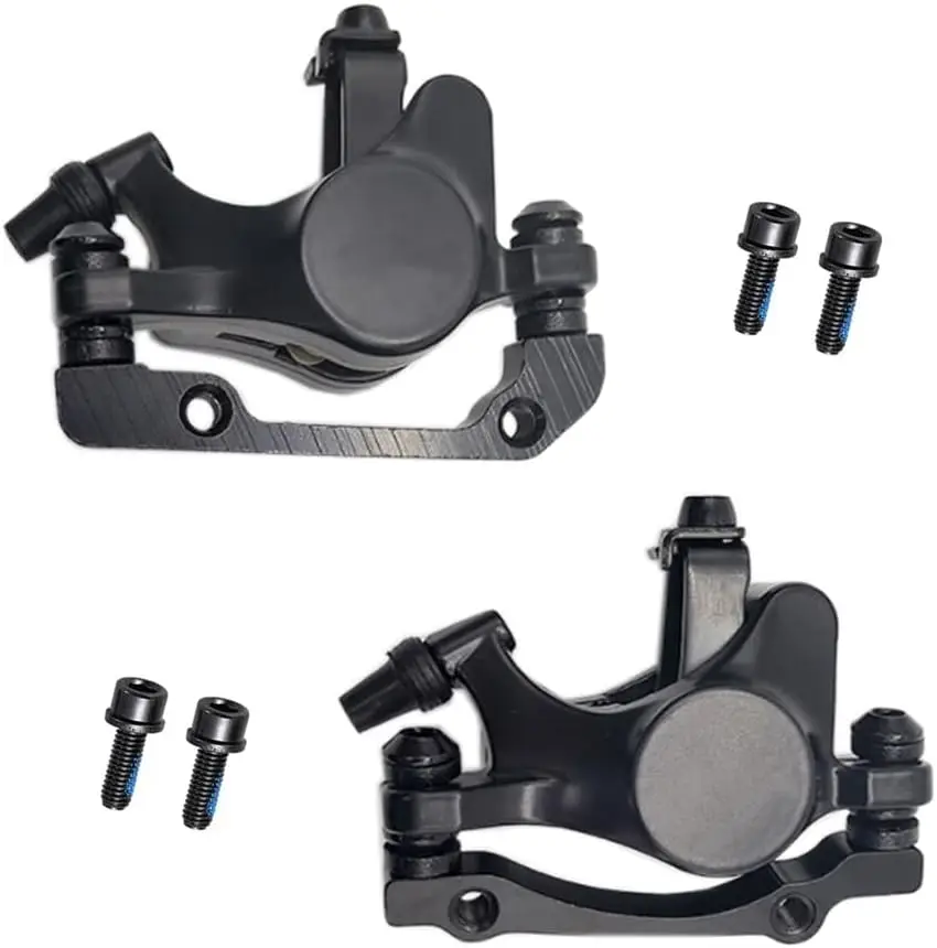 

1 Pair MTB Road Bike Mechanical Disc Brake Calipers, Double Piston Aluminum Alloy Front Rear Kit - Black