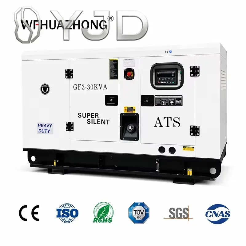 Silent Diesel Generator Set Low Exhaust Emission 20-100kW Complete Safety Protection for Retail Store Uninterrupted Power