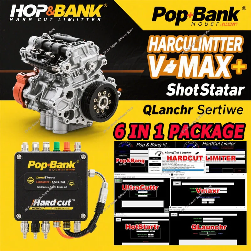 2025 New HardCut Limiter Diesel - Petrol Engines - Pop&Bang - HARDCUT LIMITER VMAX+ HotStartr + QLaunchr Software 6 in 1 Package