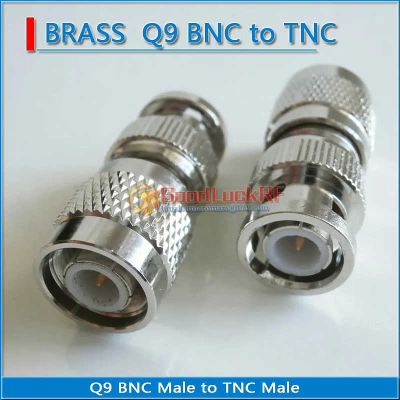 

Q9 BNC Male to TNC Male Plug Nickel Plated Brass Straight BNC - TNC BNC To TNC Coaxial RF Connector Adapters Socket 50 ohm