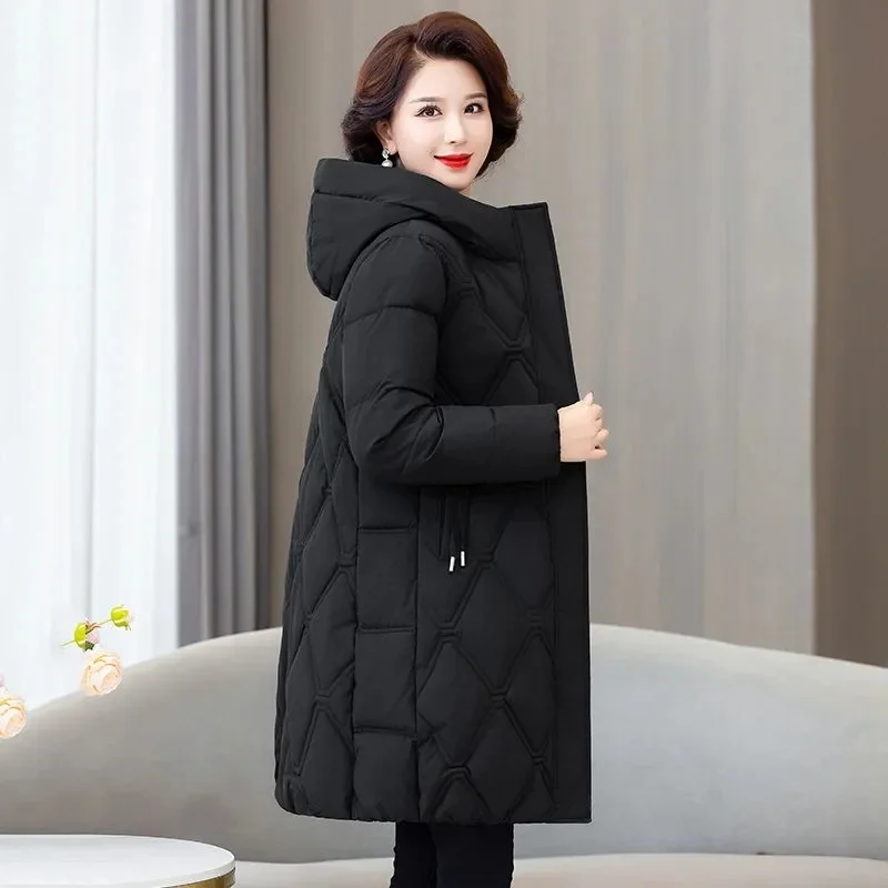 2023 New Snow Wear Winter Coat for Women Down Jacket Warm Thicken Casual Loose Hooded Winter Jacket Long Parkas Overcoat