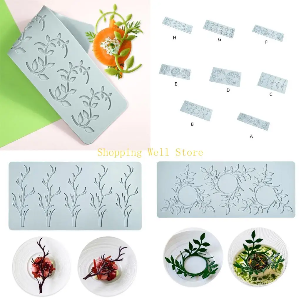 KX4B Fondant Cake Molds Chocolate Sugarcrafts Baking Tools Silicone Material for Cake