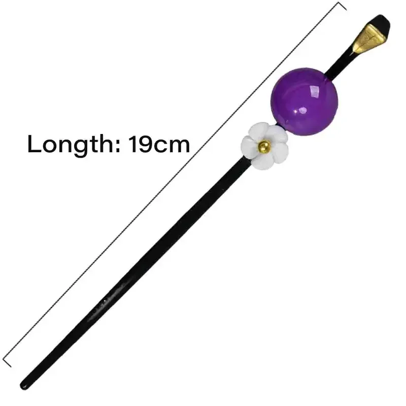 Takerlama Tamayo Cosplay Hairpin Anime Kimetsu No Yaiba Purple Bead Flower Hair Pins Japanese Kimono Jewelry Accessories