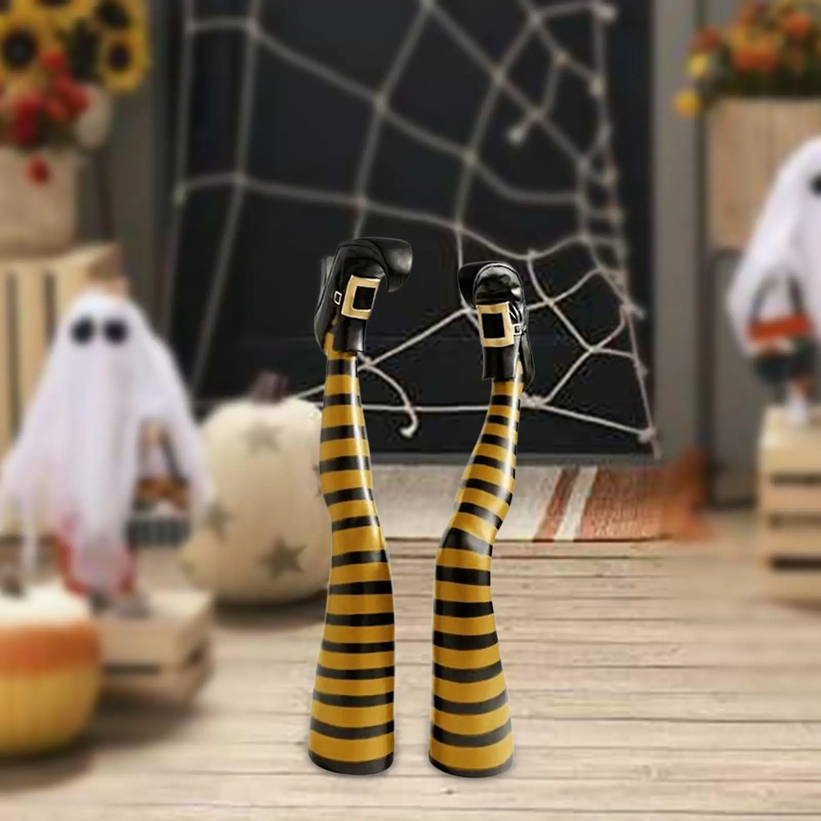 

Wicked Witch Legs Props Halloween Decoration 16'' Halloween Ornament Funny for