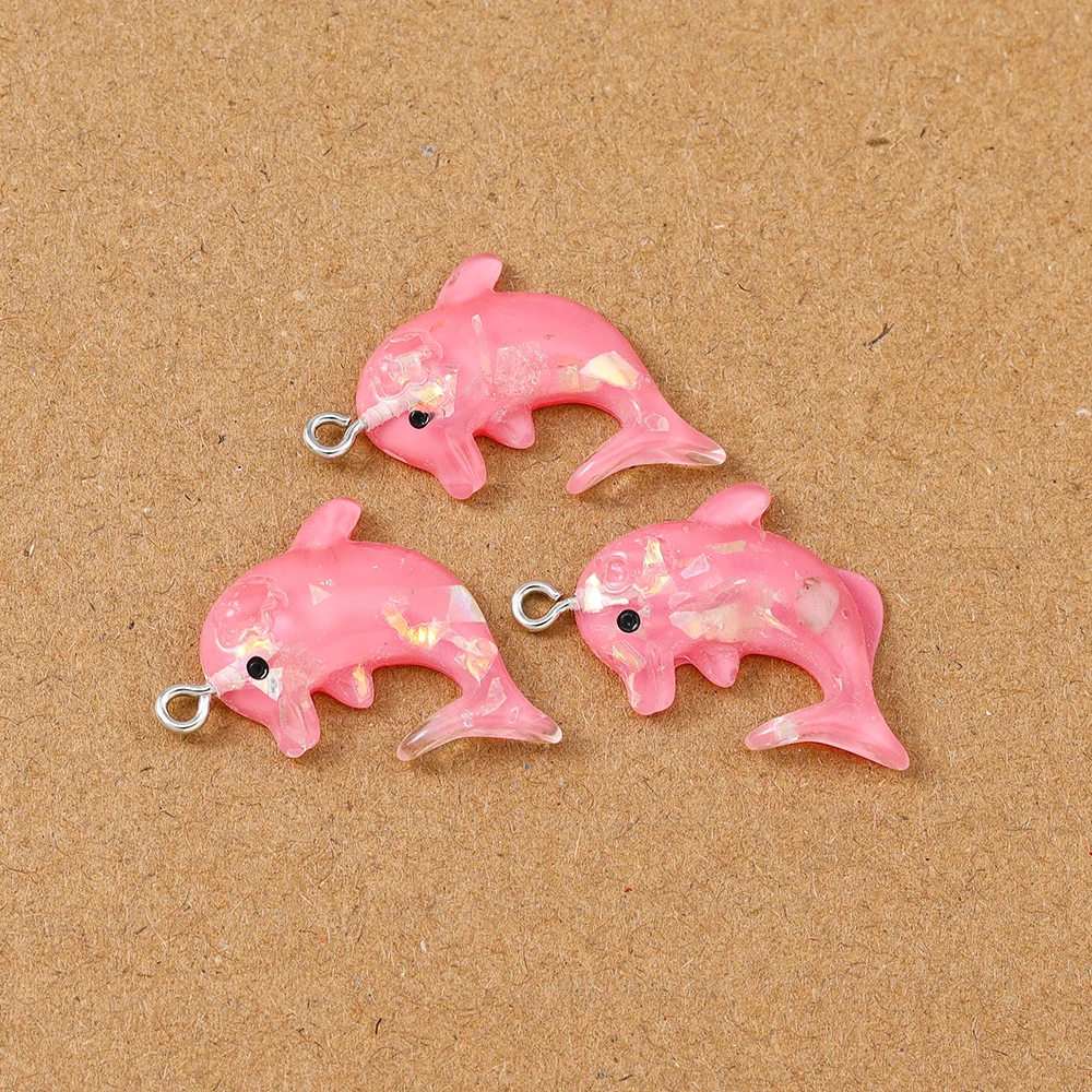 10 pçs bonito resina golfinho encantos pingentes para fazer jóias colar brincos pulseira diy criança jóias acessórios
