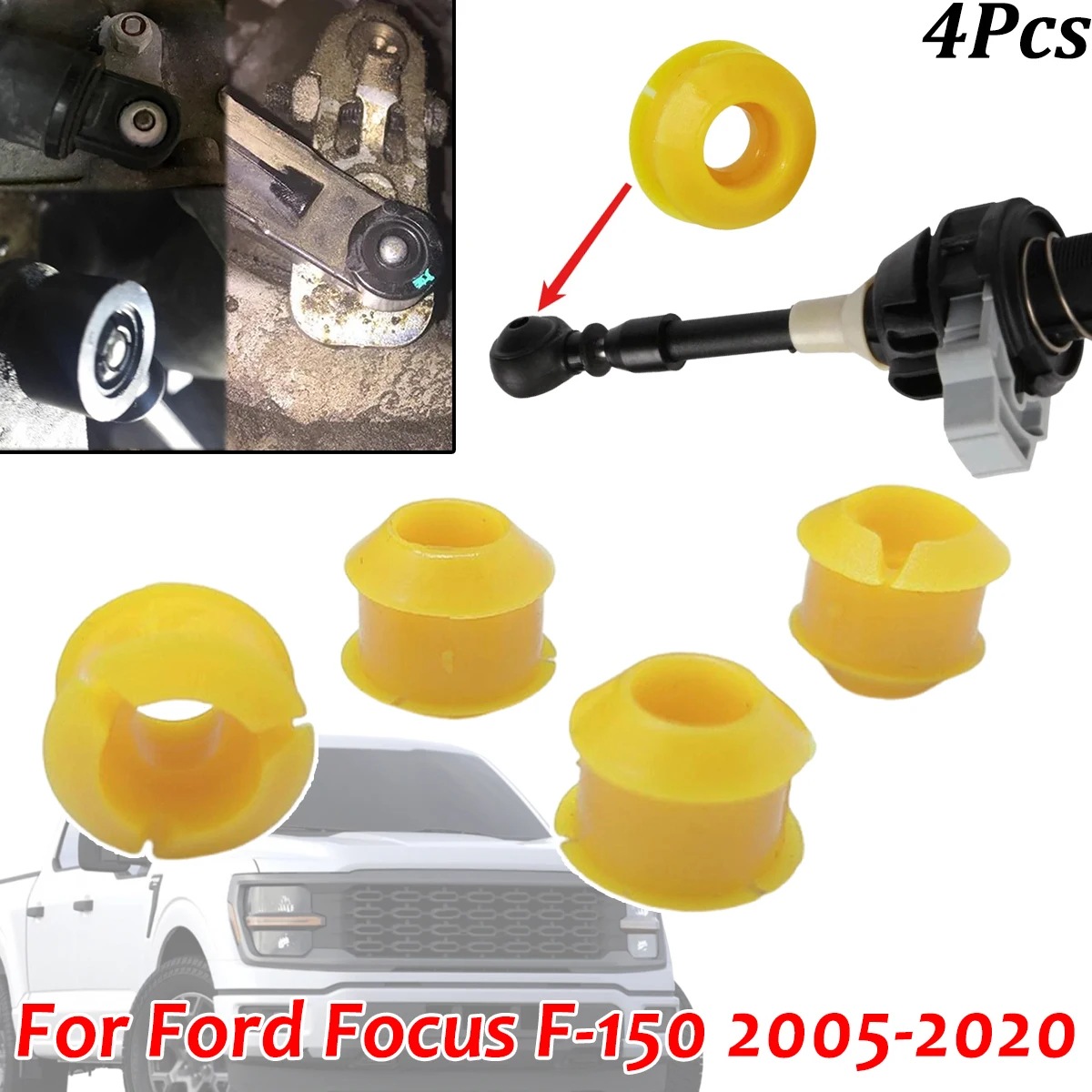 Casquillo de cable de cambio AT para Ford Focus F-150 2005-2020, reparación de la varilla de acoplamiento del selector de marchas y el pivote del cambio