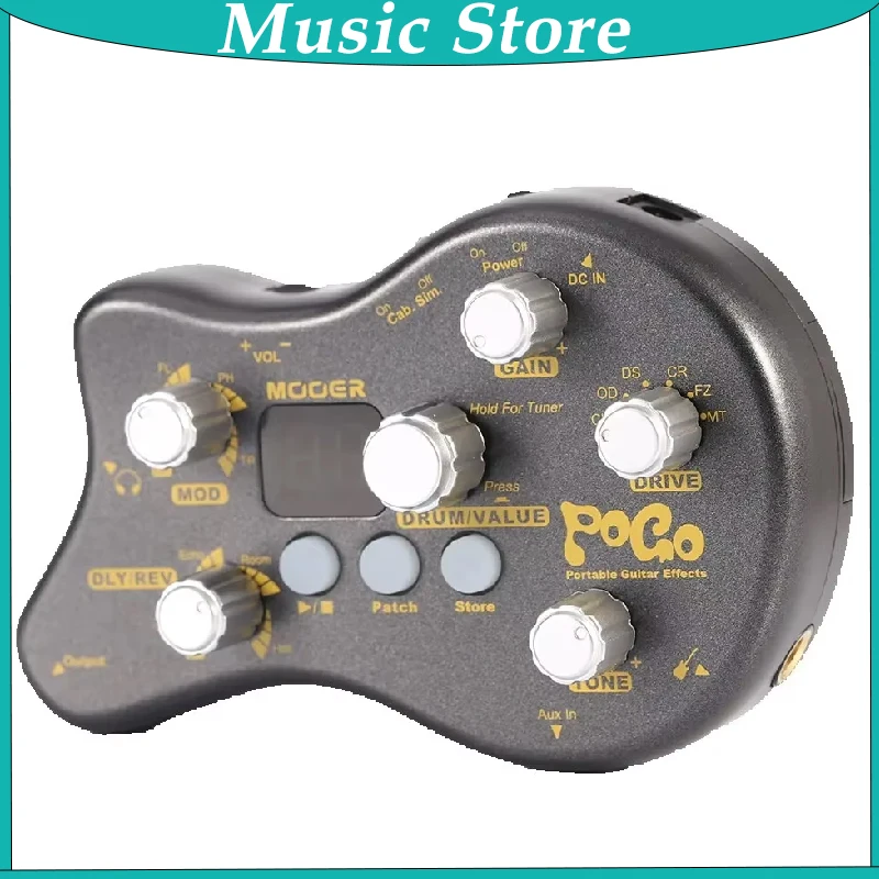 mooer-pe50-pogo-guitar-multi-effects-pedal-processor-portable-guitar-pedal-15-effect-types-40-drum-rhythms-tuning-function
