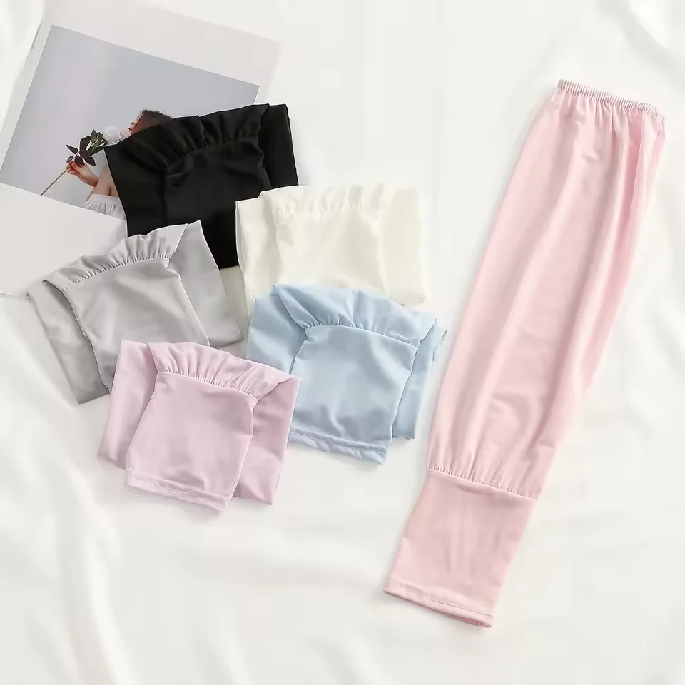 

1 Pair Summer Ice Silk Sleeves For Men And Women Outdoor UV Protection Cycling Sleeve Arm Sun Screen Protection Sleeves Loose