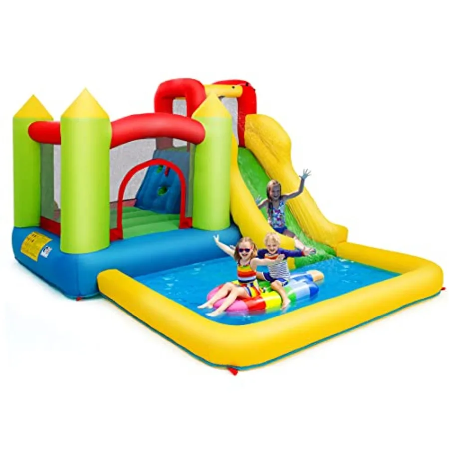 

Надувная водная горка-батут с горками и бассейном, уличный надувной водный комплекс