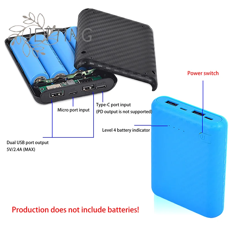 Hot 4Slot 18650 Battery Box Case Power Set Material Mini Solderless Power Supply Housing For Home Go Out And Other Occasions