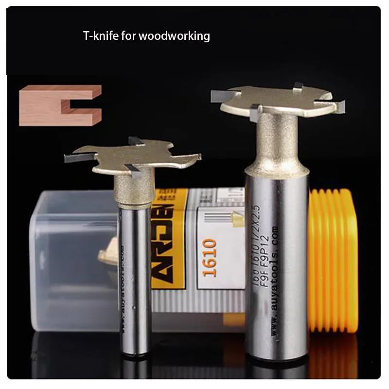 

Woodworking T-knife Engraving And Trimming Electromechanical Wood Milling Cutter Wave Extended Handle Four-tooth Alloy Slotting