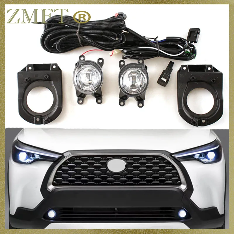 

1Set Car LED Front Fog Lights Fog Lamp Assembly For TOYOTA COROLLA CROSS 2020 2021 2022